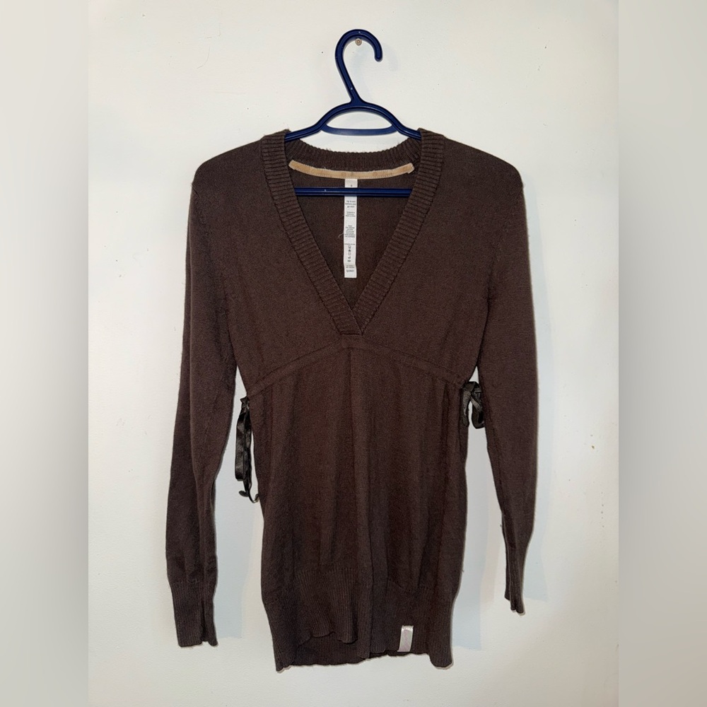 Lululemon RARE Cashmere Dance Sweater Ribbon Detail Size 8